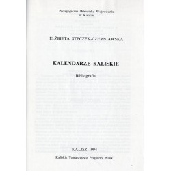 Kalendarze kaliskie: Bibliografia