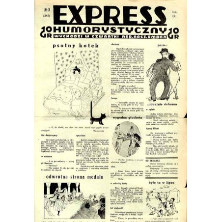 Express Humorystyczny. R.9 (1938). Nr 3 (385) / Marian Dąbrowski (Emden): Trzej szwoleżerowie. Powieść