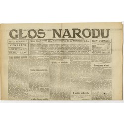 Głos Narodu. R.25 (1917). Nr 187 (9 sierpnia 1917). Wydanie poranne