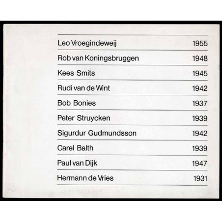 Aktuelle Kunst aus den Niederlanden. Landespavillon Stuttgart, 5. Oktober - 30. Oktober 1980