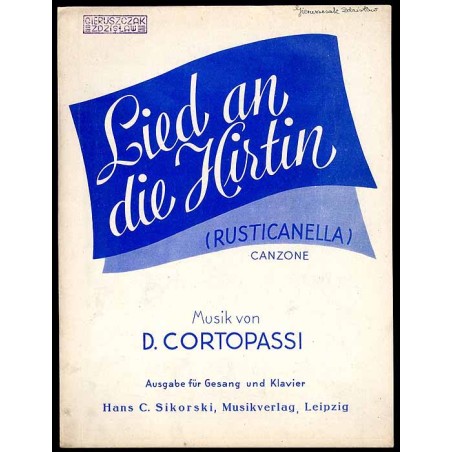 Lied an die Hirtin. (Rusticanella.) (Canzone.)
