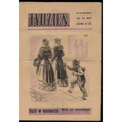 Tydzień. Ilustrowane pismo tygodniowe. R.2 (1947). Nr 12 (36) (23 marca 1947)
