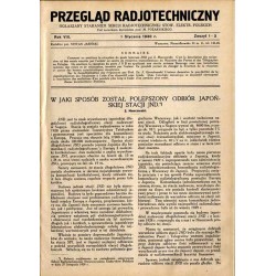 Przegląd Elektrotechniczny. Organ Stowarzyszenia Elektryków Polskich Przegląd Radjotechniczny. R.12 (1930). Z.13-24 R.8 (1930)