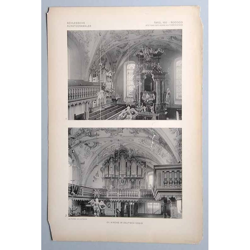 Bilderwerk schlesischer Kunstdenkmäler. Mappe III: Fortsetzung des Barockstils und seine Ausläufer. Rococo. Tafel 160: Deutsch-O