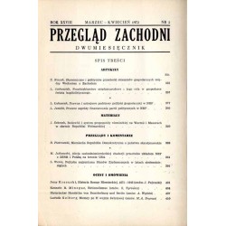 Przegląd Zachodni. Dwumiesięcznik. R.26 (1972). Nr 2 (III-IV 1972)