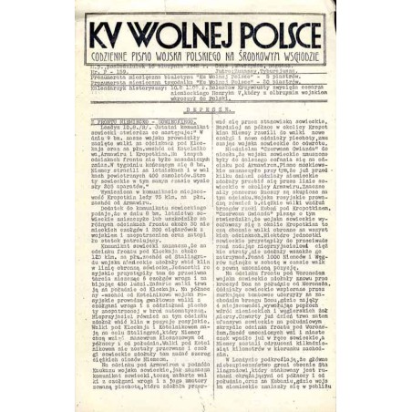 Ku Wolnej Polsce. Tygodnik Wojska Polskiego na Środkowym Wschodzie. Codzienne pismo Wojska Polskiego na Środkowym Wschodzie. 194