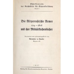 Die Altpreußische Armee 1714-1806 und ihre Militärkirchenbücher