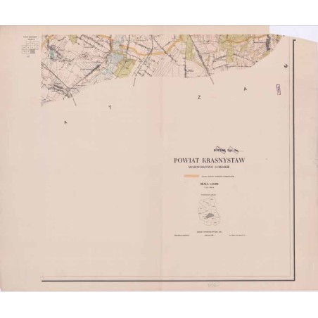 Powiat Krasnystaw. Województwo lubelskie. Skala 1:25 000 (mapa w 10 arkuszach 1961)