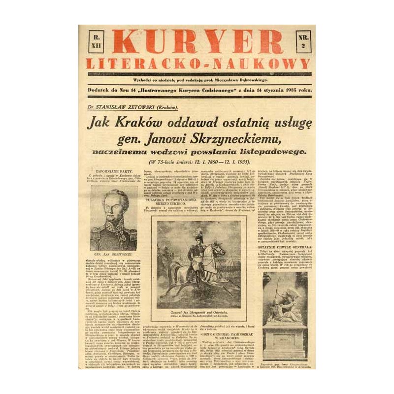 Kuryer Literacko-Naukowy. R.12 (1935). Nr 2 (14 stycznia 1935) / Łapsze Niżne / Jan Skrzynecki / Stanisław Wyspiański