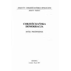 Chrześcijańska demokracja. Myśli przewodnie