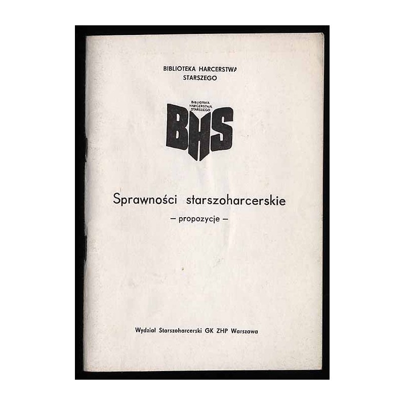 Sprawności starszoharcerskie - propozycje