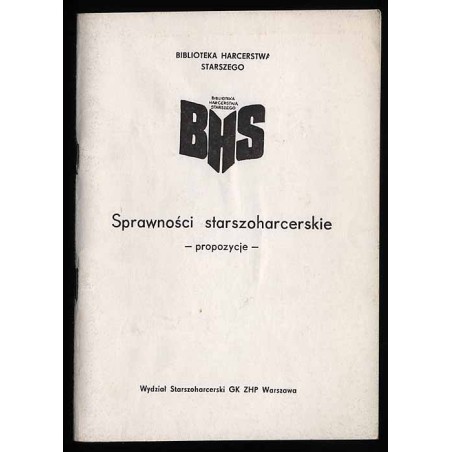 Sprawności starszoharcerskie - propozycje