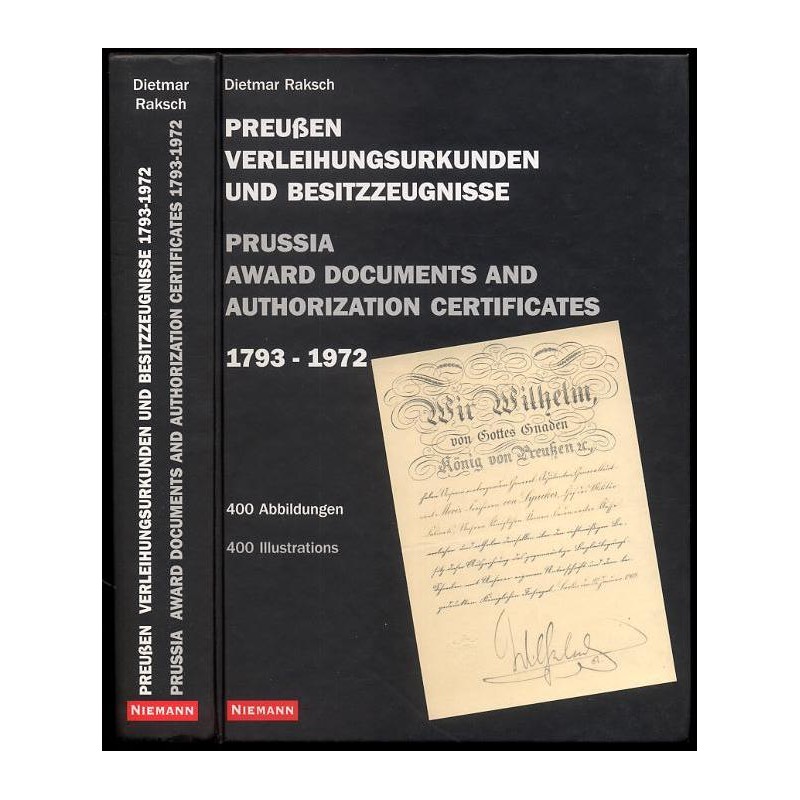 Verleihungsurkunden und Besitzzeugnisse aus dem Königreich Preußen und der Republik Preußen 1793-1972. Award Documents and Autho