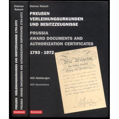 Verleihungsurkunden und Besitzzeugnisse aus dem Königreich Preußen und der Republik Preußen 1793-1972. Award Documents and Autho