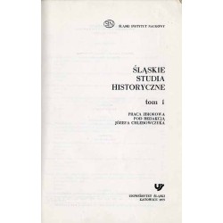 Śląskie Studia Historyczne. T.1 (1975)