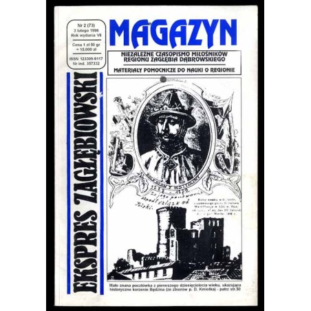 Ekspres Zagłębiowski. Magazyn. Niezależne czasopismo miłośników Regionu Zagłębia Dąbrowskiego. R.7 (1996). Nr 2 (73)