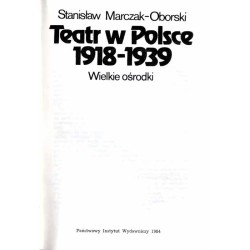 Teatr w Polsce 1918-1939. Wielkie ośrodki
