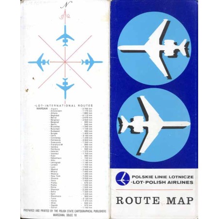 Polskie Linie Lotnicze "Lot" Polish Airlines. Route Map