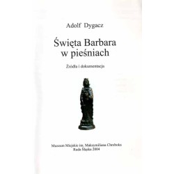 Święta Barbara w pieśniach. Źródła i dokumentacja