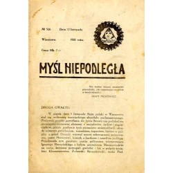 Myśl Niepodległa. R.1920. Nr 526 (12 listopada 1920)