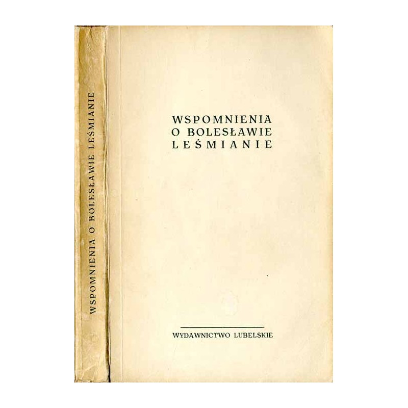 Wspomnienia o Bolesławie Leśmianie