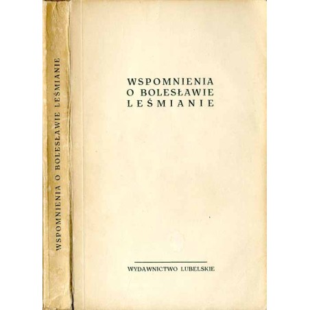 Wspomnienia o Bolesławie Leśmianie