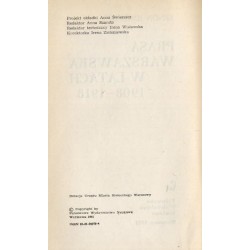 Prasa warszawska w latach 1908-1918