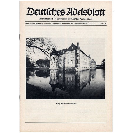 Deutsches Adelsblatt. 18. Jahrgang (1979). Nr 9 (15 IX 1979) [Burg Adendorf bei Bonn]