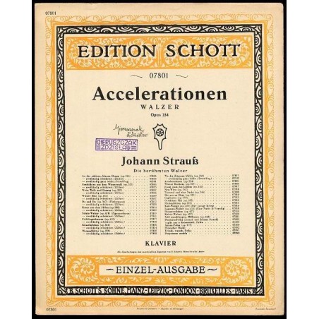Accelerationen. Walzer. Op. 234