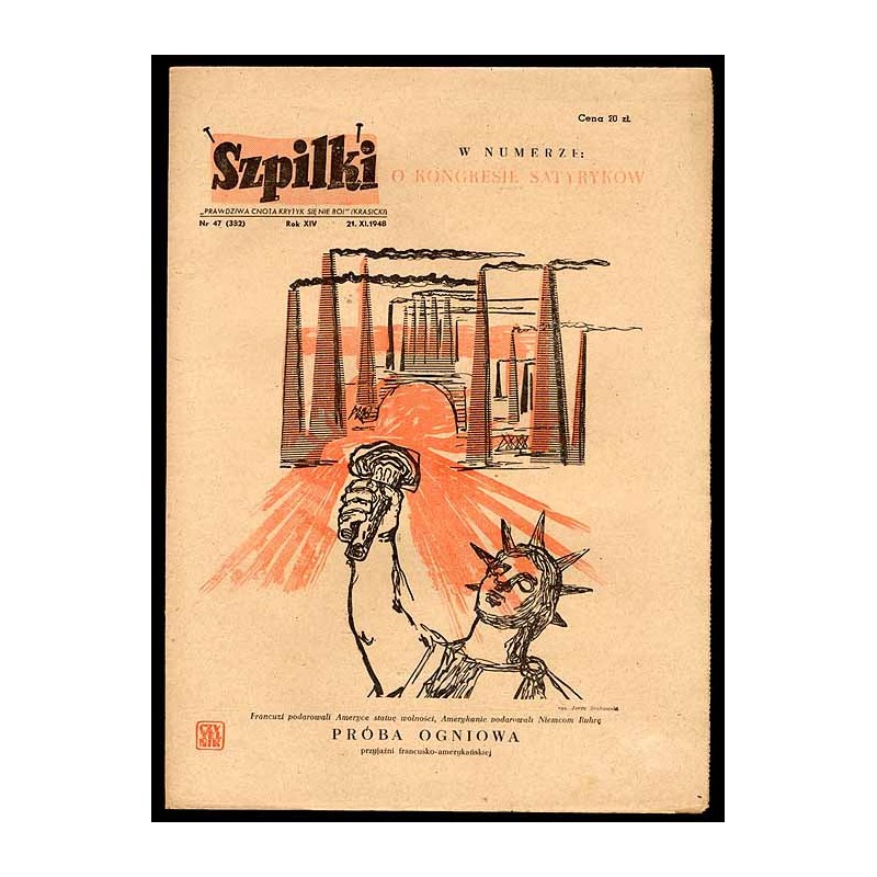 Szpilki. R.14 (1948). Nr 47 (382) (21 listopada 1948)