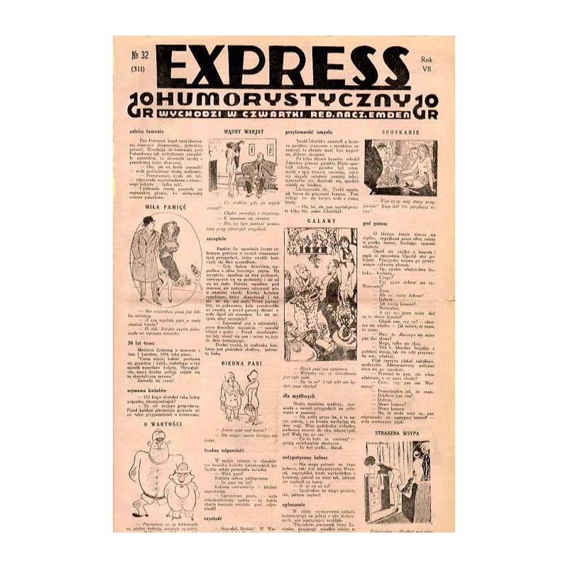 Express Humorystyczny. R.7 (1936). Nr 32 (311) / Marian Dąbrowski (Emden): Romans złodzieja. Powieść