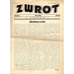 Zwrot. Prawo, prawda, praca. Tygodnik. R.1 (1937). Nr 4 (29 sierpnia 1937)