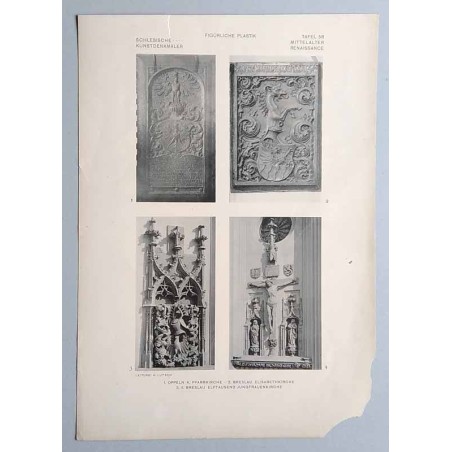 Bilderwerk schlesischer Kunstdenkmäler. Mappe I: Mittelalter. Figürliche Plastik. Renaissance. Tafel 58.1: Oppeln [Opole]. K. Pf