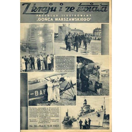 Z Kraju i ze Świata. Przegląd ilustrowany "Gońca Warszawskiego". R.2 (1937). Nr 36 (5 września 1937)