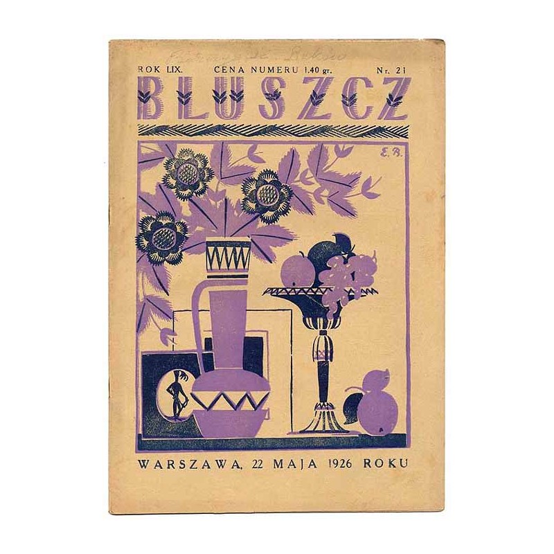 Bluszcz. Pismo tygodniowe ilustrowane dla kobiet. R.59 (1926). Nr 21 (22 maja 1926)