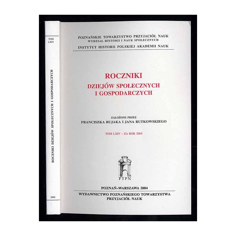 Roczniki Dziejów Społecznych i Gospodarczych. T.64 za rok 2004