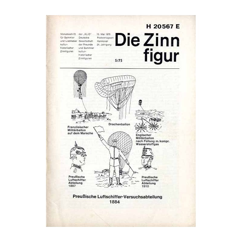 Die Zinnfigur. Monatsschrift für Sammler und Liebhaber kulturhistorischer Zinnfiguren. 24. Jahrgang (1975). Nr 5 (15. Mai 1975)