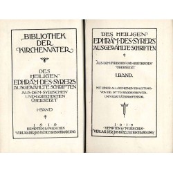 Bibliothek der Kirchenväter. Eine Auswahl Patristischer Werke in deutscher übersetzung. Reihe 1. B. 37: Ephräm der Syrer. Ausgew