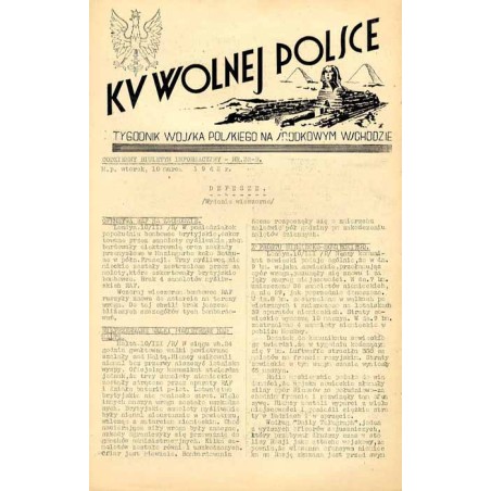 Ku Wolnej Polsce. Tygodnik Wojska Polskiego na Środkowym Wschodzie. Codzienny biuletyn informacyjny. 1942. Nr 32-B (10 marca 194