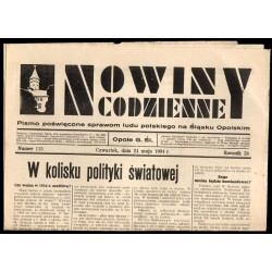 Nowiny Codzienne. Pismo poświęcone sprawom ludu polskiego na Śląsku Opolskim. R.24 (1934). Nr 115 (24 maja 1934)