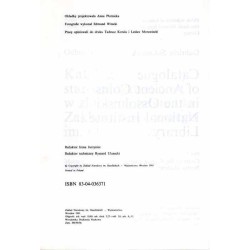 Katalog starożytnych monet w zbiorach Biblioteki Zakładu Narodowego im. Ossolińskich. 4vol