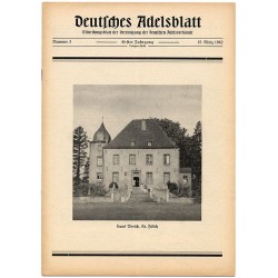 Deutsches Adelsblatt. 1. Jahrgang (1962). Nr 3 (15 III 1962) [Haus Broich, Kr. Jülich]