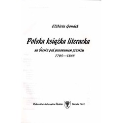 Polska książka literacka na Śląsku pod panowaniem pruskim 1795-1863