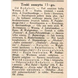 Tęcza. Ilustrowane pismo tygodniowe. R.5 (1931). Z. 15 (11 kwietnia 1931) / Edmund John / Warszawa / Roger Raczyński / Kalisz /