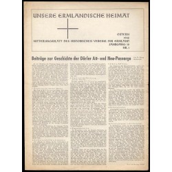 Unsere Ermländische Heimat. Mitteilungsblatt des Historischen Vereins für Ermland. 10. Jahrgang (1964). Nr. 1 2 3 4 (komplet)