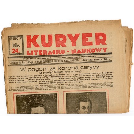 Kuryer Literacko-Naukowy. R.5 (1928). Nr 24 (11 czerwca 1928). Bezpłatny dodatek do Nru 160-go "Ilustrowanego Kuryera Codzienneg