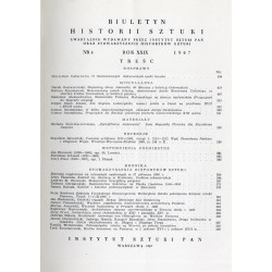 Biuletyn Historii Sztuki. R. 29 (1967). Nr 4 Jan Bogumił Plersch / Józef Pankiewicz / Tomasz Makowski / Jan Szymon Łobaczyński