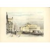 Motive aus Leipzig. Original-Lithographien von Max Schnabel. Altes Rathaus. Opern-Neubau. Thomaskirche. Bebauung am Ring. Völker