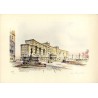 Motive aus Leipzig. Original-Lithographien von Max Schnabel. Altes Rathaus. Opern-Neubau. Thomaskirche. Bebauung am Ring. Völker