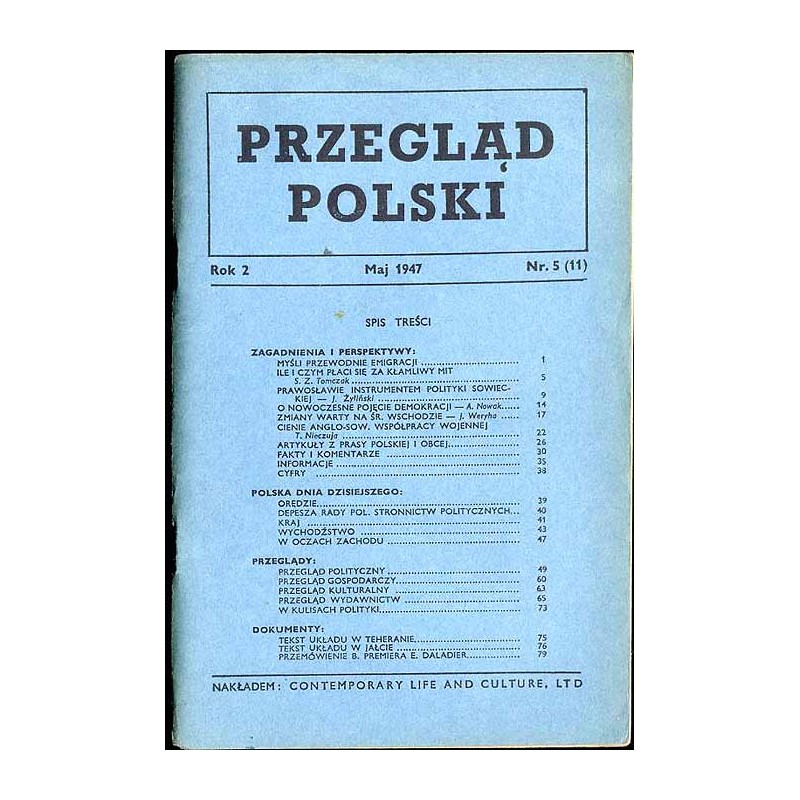 Przegląd Polski. R.2 (1947). Nr 5 (11) (Maj 1947)